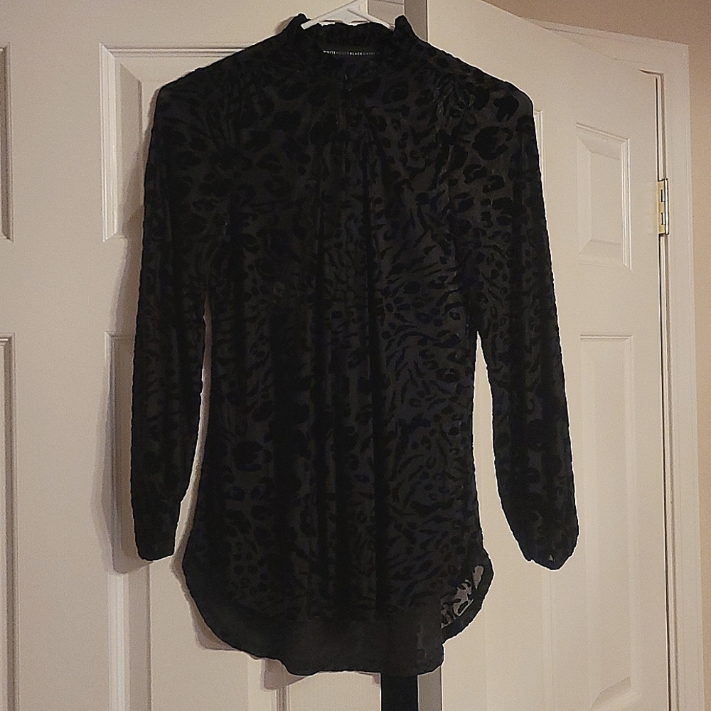 WHBM petite velvet burnout tunic